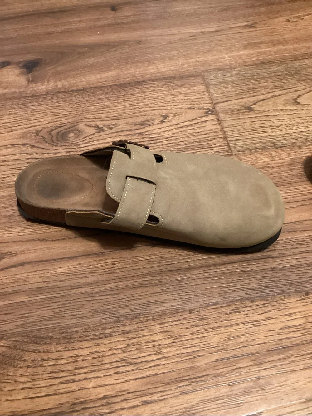 Men's Slip-On Clog in Light Tan with Adjustable Strap